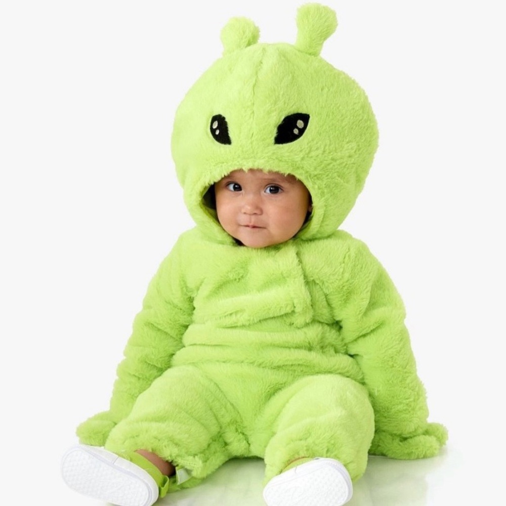 Pottery Barn kids Green Alien Baby Costume